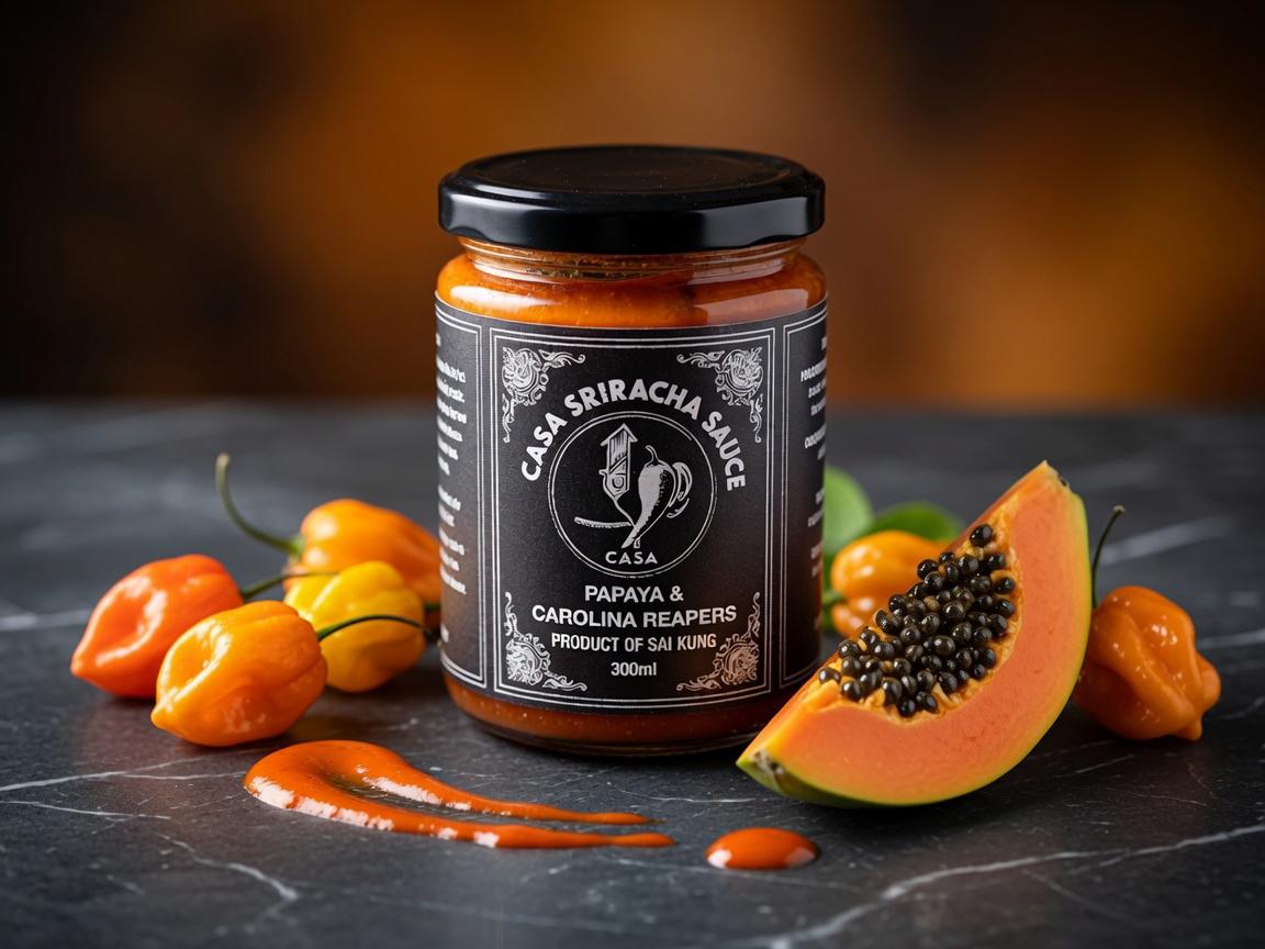 LIMITED EDITION Fermented Sriracha Sauce | Papaya & Carolina Reaper | Spicy!