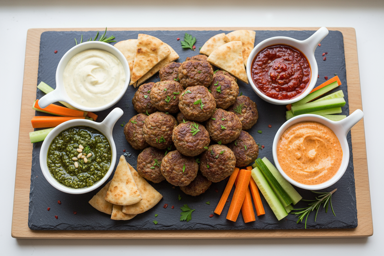 beef mince balls party bites and dips
