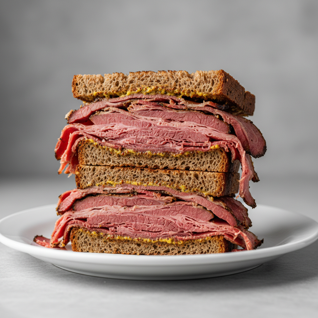 deli pastrami new york stlye sandwich