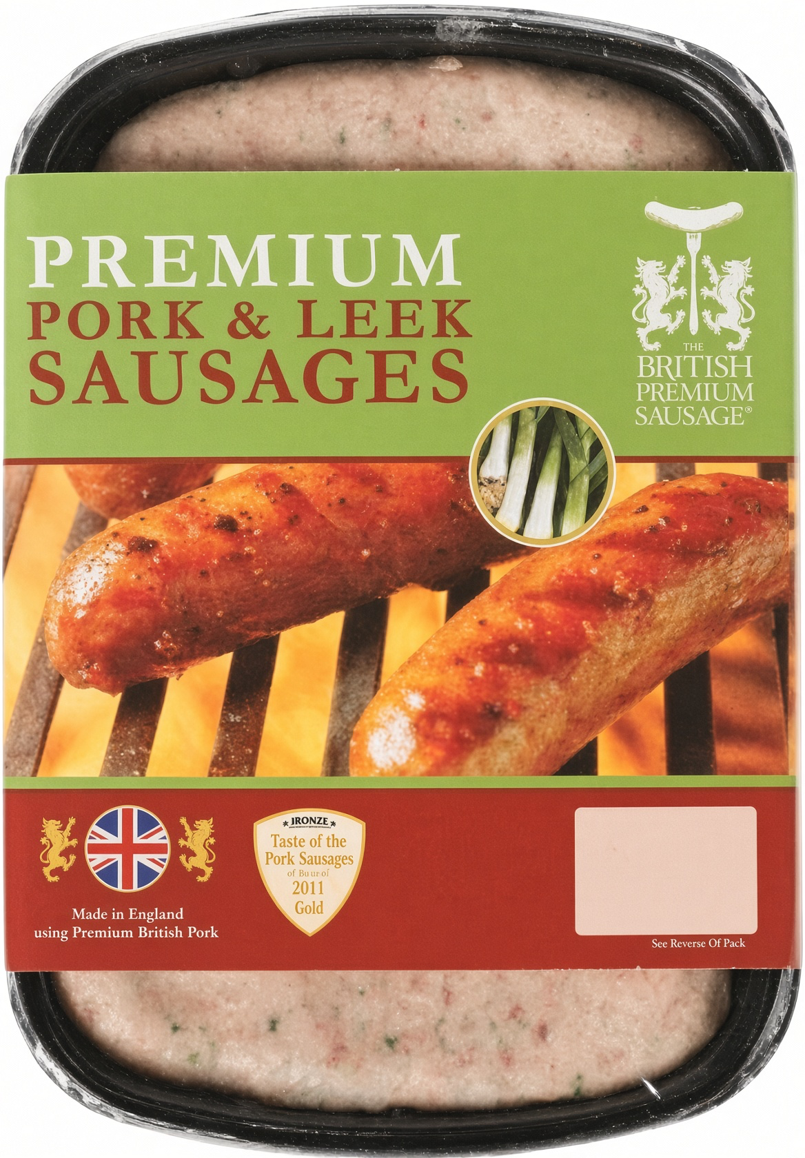 British Pork & Leek Sausages pack