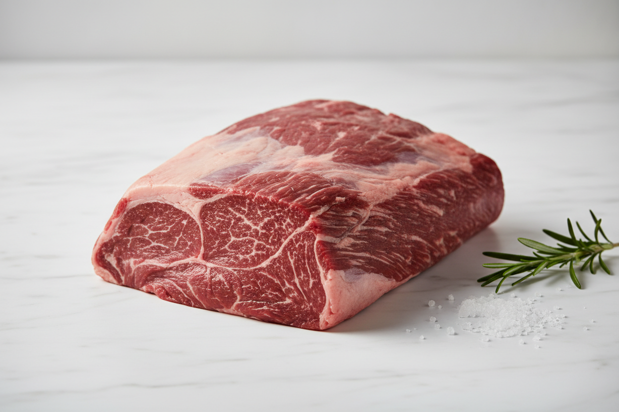 Raw boneless venison shoulder