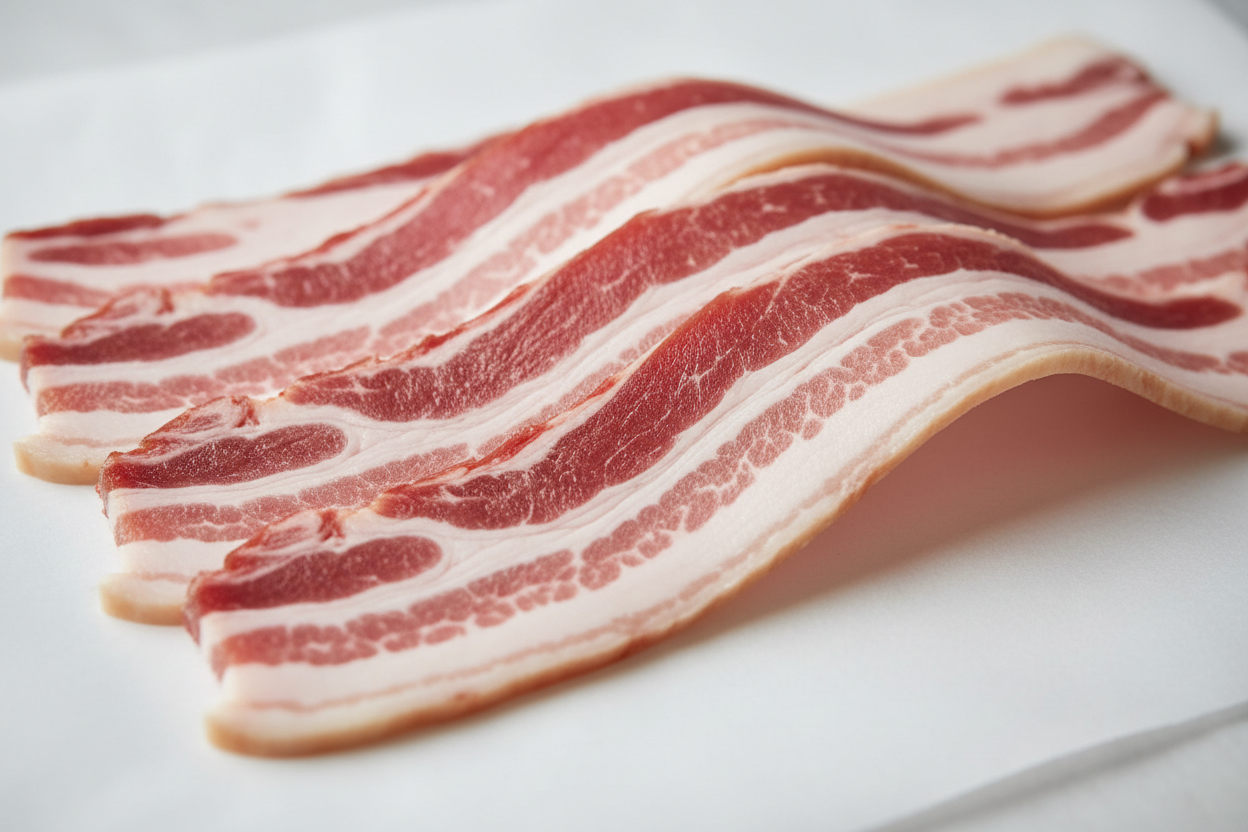 streaky bacon raw