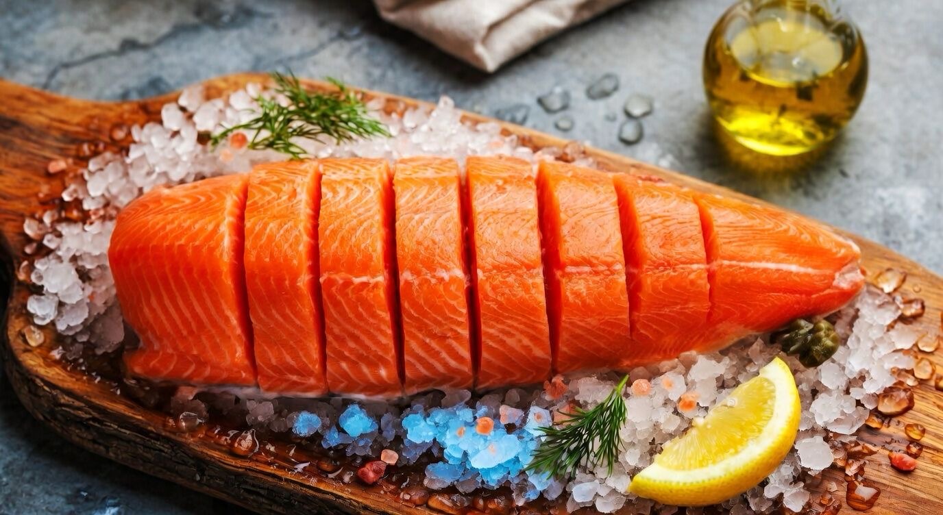 Chilled Norwegian Whole Side Salmon Fillet with Skin (sliced) | 挪威鮮三文魚柳（有皮介件獨抽) | 2kg+